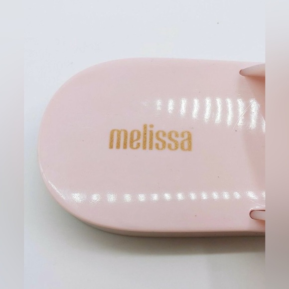Melissa Love Lip II Pink Jelly Gold Studded Slides Sz 10 BNWB - Picture 5 of 8